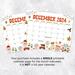 Printable Retro Theme December Calendar 