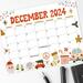 Printable Retro Theme December Calendar 
