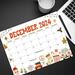Printable Retro Theme December Calendar 