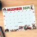 Cute Retro December Calendar with Fun Design