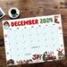 Cute Retro December Calendar with Fun Design