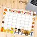Fall Thanksgiving Calendar November Edition