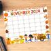 Fall Thanksgiving Calendar November Edition
