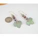 Super cute autumn earrings. Celebrate fall with these sweet dangles which have three teeny tiny copper enamel pumpkins of pastel green, orange, and lavender, with a pale green leaf swinging below. Super lightweight. Photo shows a dime for size reference.