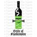 Bride of Frankenwine Halloween Wine Label, Instant Download Printable for Spooky Parties