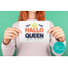 Hallo Queen Halloween Card: Printable Instant Download for Spooky Royalty