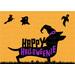 Happy Halloweenie Weenie Dog Card: Printable Instant Download for Dog Lovers