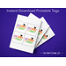May Your Days Be Scary and a Fright Halloween Tags: Printable Instant Download for Spooky Greetings