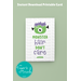 Monster Hair Don't Care Halloween Card: Printable Instant Download for Fun Halloween Greetings