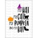 My Hat, My Cat, My Pumpkin, and My Bat Halloween Card: Printable Instant Download for Festive Fun