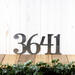 4 digit metal house number plaque, in raw steel.