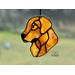 Golden Retriever Ornament in direct sunlight.