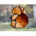 Poodle Ornament- Apricot- in direct sunlight.