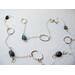 Long 35 inch sterling silver and labradorite necklace with hand made silver circle links and faceted labradorite nuggets.