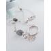 Long 35 inch sterling silver and labradorite necklace with hand made silver circle links and faceted labradorite nuggets.