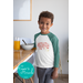 Believe Christmas 3/4-Sleeve Raglan Shirt: Perfect for Holiday Gatherings and Festive Train Rides