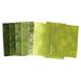stash bundle of quilting cotton in shades of olive green, hand dyed quilting cotton