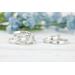 Free formed organic shaped sterling silver ring stamped with name and hearts.