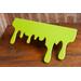 close up of Slime Drip Shelf sitter, bookshelf decor, 90s Nostalgic shelf accessory, unique home decor accessory for mantel or table