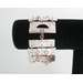 bracelet handmade of 30 1/2 inch mirror-like squares cut from a vintage silverplated tray. Fits wrist size 6.5-7.5 inches.