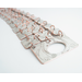 bracelet handmade of 30 1/2 inch mirror-like squares cut from a vintage silverplated tray. Fits wrist size 6.5-7.5 inches.