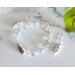 Vintage Porcelain Sterling Silver Jewelry Set