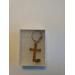 Handcrafted Wooden Cherry Cross Keychain. Unique one of a kind.