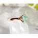 Emerald Leaf Copper Ring