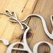 Close up of raw steel on our Peace on Earth metal sign.