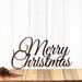 Merry Christmas script metal wall art, in copper vein powder coat.