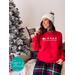 Santa Sleigh and Reindeer Sweatshirt, And to All a Good Night, Cozy Christmas Gift