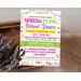 Editable Spring Fling School Dance Flyer and Ticket Bundle Template