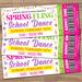Editable Spring Fling School Dance Flyer and Ticket Bundle Template
