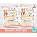 Customizable Spring Fling Invitation for School Dance and Fundraiser Event
