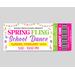 Editable Spring Fling School Dance Ticket Template for PTO Fundraiser PTA Event