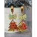 Christmas tree with bow earrings