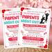 DIY Valentine's Day Flyer Editable Template for Parent's Date Night, PTA PTO School Fundraiser Event