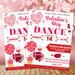 Customizable Valentine's Day School Dance Flyer and Ticket Bundle Template