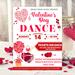 Customizable Valentine's Day School Dance Flyer and Ticket Bundle Template