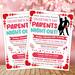 Editable Parents Night Out Valentine's Day Fundraiser Flyer Template