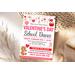 Editable School Heart Day Valentine's Dance Flyer Template