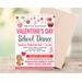 Editable School Heart Day Valentine's Dance Flyer Template