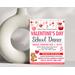Editable School Heart Day Valentine's Dance Flyer Template