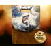 16x12x1-inch charcuterie cheese board. Featuring a vibrant, depiction of a rainbow trout leaping through blue and white resin waters.