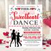 Editable Valentine's Day School Mother Son Sweetheart Dance Flyer