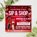 Editable Valentine’s Day Sip and Shop Event Flyer