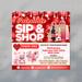 Editable Valentine’s Day Sale Sip and Shop Flyer Template