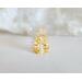 Long Gold Leaf Pendant for Jewelry or Keychain Making