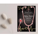 DIY Nurse Graduation Black and Rose Gold Invite Template
