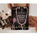 DIY Nurse Graduation Black and Rose Gold Invite Template